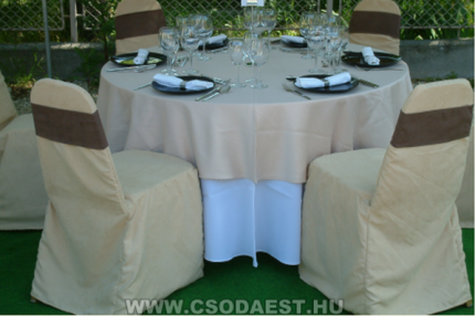 Damaszt körabrosz beige (200cm)